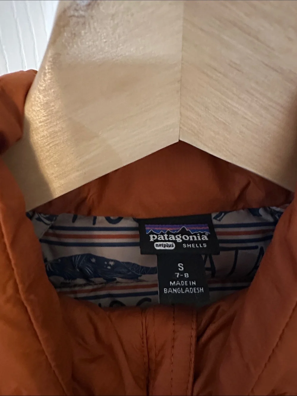 Patagonia Kids Orange Puffer Jacket